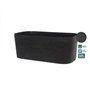 Jardiniere XL a réserve d'eau - GARDEN ID Respect - Noir-Anthracite 80 x 38 cm - 100% déchets ménagers - 100% recyclable