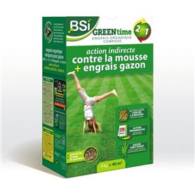 BSI - Engrais Gazon - Greentime - Fertiliser le Gazon - jusqu'a 40m² - 4kg