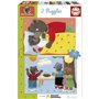 Puzzle - EDUCA - Petit Ours Brun : Ensemble de 2 puzzles de 20 pieces pour enfants des 4 ans