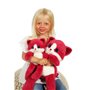 Peluche Chat Leggies - GIPSY TOYS - Framboise, 48 cm