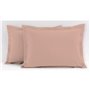 Lot de 2 taies d'oreiller - LOVELY HOME - LH71619 - 50 x 70 cm - Rose