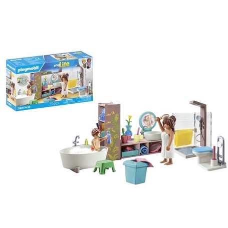 PLAYMOBIL - 71611 - Salle de bains baignoire