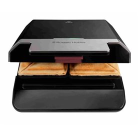 Croque-monsieur - RUSSELL HOBBS - 26800-56 - 750 W - Chauffage rapide : 108 s - Anti-adhésif - Noir / Acier