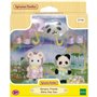 Figurines Articulées - SYLVANIAN FAMILIES - Duo Bébés en Habits de Pluie - Panda et Souris Marshmallow