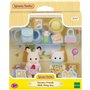 Le duo des bébés en promenade - SYLVANIAN FAMILIES - 5747 - Lapin Chocolat et Chat Persan avec accessoires