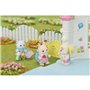 Le duo des bébés en promenade - SYLVANIAN FAMILIES - 5747 - Lapin Chocolat et Chat Persan avec accessoires