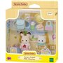 Le duo des bébés en promenade - SYLVANIAN FAMILIES - 5747 - Lapin Chocolat et Chat Persan avec accessoires