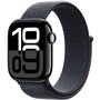 Apple Watch Series 10 GPS - 42mm - Boîtier Jet Black Aluminium - Bracelet Ink Sport Loop