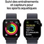 Apple Watch Series 10 GPS - 42mm - Boîtier Jet Black Aluminium - Bracelet Ink Sport Loop