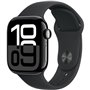 Apple Watch Series 10 GPS - 42mm - Boîtier Jet Black Aluminium - Bracelet Black Sport Band - M/L