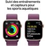 Apple Watch Series 10 GPS - 42mm - Boîtier Rose Gold Aluminium - Bracelet Plum Sport Loop