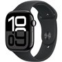 Apple Watch Series 10 GPS - 46mm - Boîtier Jet Black Aluminium - Bracelet Black Sport Band - S/M