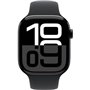 Apple Watch Series 10 GPS - 46mm - Boîtier Jet Black Aluminium - Bracelet Black Sport Band - S/M