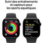 Apple Watch Series 10 GPS - 46mm - Boîtier Jet Black Aluminium - Bracelet Black Sport Band - S/M