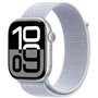 Apple Watch Series 10 GPS - 46mm - Boîtier Silver Aluminium - Bracelet Blue Cloud Sport Loop