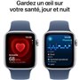 Apple Watch SE GPS - 44mm - Boîtier Silver Aluminium - Bracelet Denim Sport Band - S/M