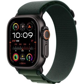 Apple Watch Ultra 2 GPS + Cellular - 49mm - Boîtier Black Titanium - Bracelet Dark Green Alpine Loop - Large