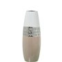 Vase Alexandra House Living Blanc Argenté Céramique 12 x 30 cm