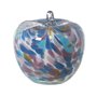 Figurine Décorative Alexandra House Living Bleu Verre Pomme 13 x 13 cm