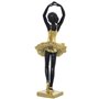 Figurine Décorative Alexandra House Living Noir Doré Acrylique Plastique Mélamine Ballerine 10 x 9 x 30 cm