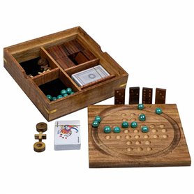 Set de jeux traditionnels Alexandra House Living Marron 23 x 5 x 23 cm 5 en 1