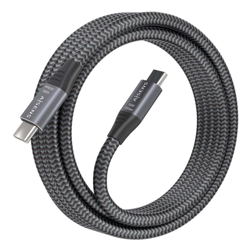 Image secondaire de Câble USB-C vers USB-C Aisens A107-0875 3 m Gris