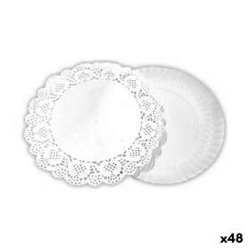 Base de gâteau Algon Blanc 25 x 25 x 2 cm Ronde (2 Pièces) (48 Unités)