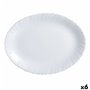 Plat à Gratin Luminarc Feston Oblongue Blanc verre (Ø 33 cm) (6 Unités)