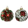 Boule de Noël Home ESPRIT Rouge Vert Résine 24 x 24 x 28 cm (2 Unités)