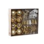 Boules de Noël Home ESPRIT Doré Polyéthylène 28 x 6 x 24 cm (55 Pièces)