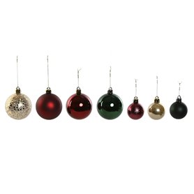 Boules de Noël Home ESPRIT Rouge Vert Polyéthylène 27 x 12 x 25 cm (50 Pièces)