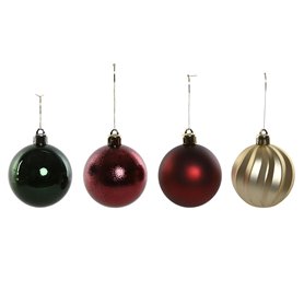 Boules de Noël Home ESPRIT Rouge Vert Polyéthylène 28 x 12 x 42 cm (34 Pièces)