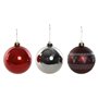 Boules de Noël Home ESPRIT Rouge Argenté Polyéthylène 21