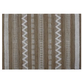 Tapis Home ESPRIT Blanc Marron Boho 75 x 175 x 1 cm