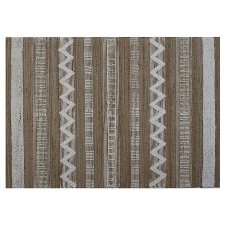 Tapis Home ESPRIT Blanc Marron Boho 75 x 175 x 1 cm