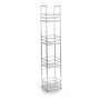 Etagère de salle de bains Transparent Argenté Métal Plastique