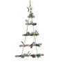 Décorations de Noël Sapin de Noël Marron Argenté Bois Plastique 34 x 5 x 65 cm (6 Unités)