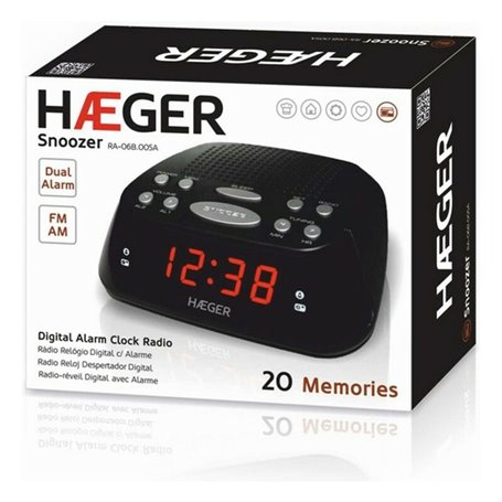 Radio-réveil Haeger RA-06B.005B Noir