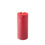 Bougie LED Lumineo Rouge Ø 7 x 19 cm Rustique (AAA)