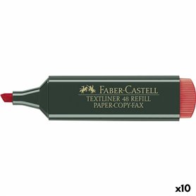 Surligneur Faber-Castell TEXTLINER 48 Rouge (10 Unités)