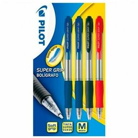 Ensemble de Stylos Pilot SUPERGRIP Multicouleur (4 Pièces)