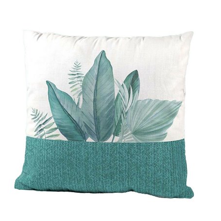 Coussin Blue jungle Feuille d'une plante 45 x 10 x 45 cm