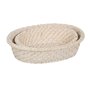 Plateau Blanc Bambou Rotin 29 x 22 x 7 cm (2 Unités)