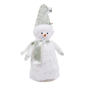 Bonhomme de Neige Blanc Vert 6 x 6 x 25 cm