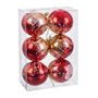 Boules de Noël Rouge Plastique Ø 8 cm 24 X 8 X 16 CM (6 Unités)