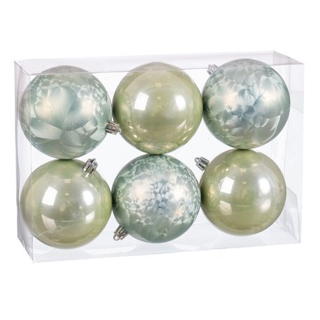 Boules de Noël Vert Plastique Ø 8 cm 23