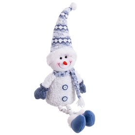 Bonhomme de Neige Blanc 18 X 10 X 48 CM