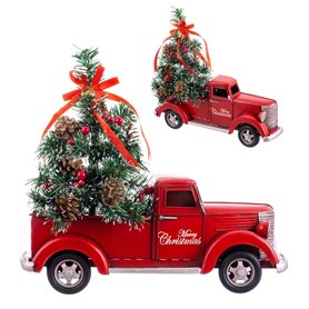 Décorations de Noël Rouge Multicouleur Camionnette 39 X 10 X 37 CM