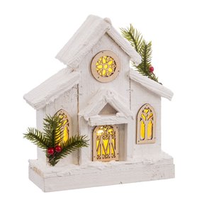 Accesoires pour crèche de Noël Naturel Église 20 X 7 X 24 CM