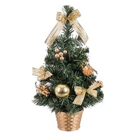 Sapin de Noël Or Vert PVC Ananas 26 x 26 x 50 cm